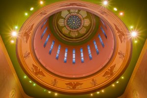 The inside of the Rotunda dome.