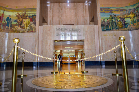 The state seal in the floor of the Capitol's Rotunda.