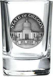 Oregon State Capitol Square Shot Glass-image
