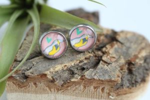 Oregon Meadowlark Illustrated Earrings-image