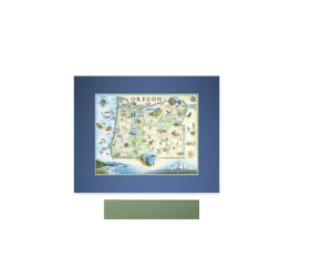 Oregon Map with Matte-image