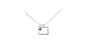 Oregon Sunstone Necklace, Oregon Outline-image