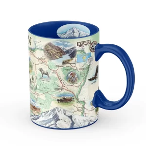 Oregon Map Mug (Blue)-image