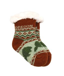 Oregon Slipper Socks Beaver Pattern-Infant-image