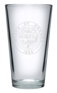 Oregon State Seal Etched Pint Glass-image