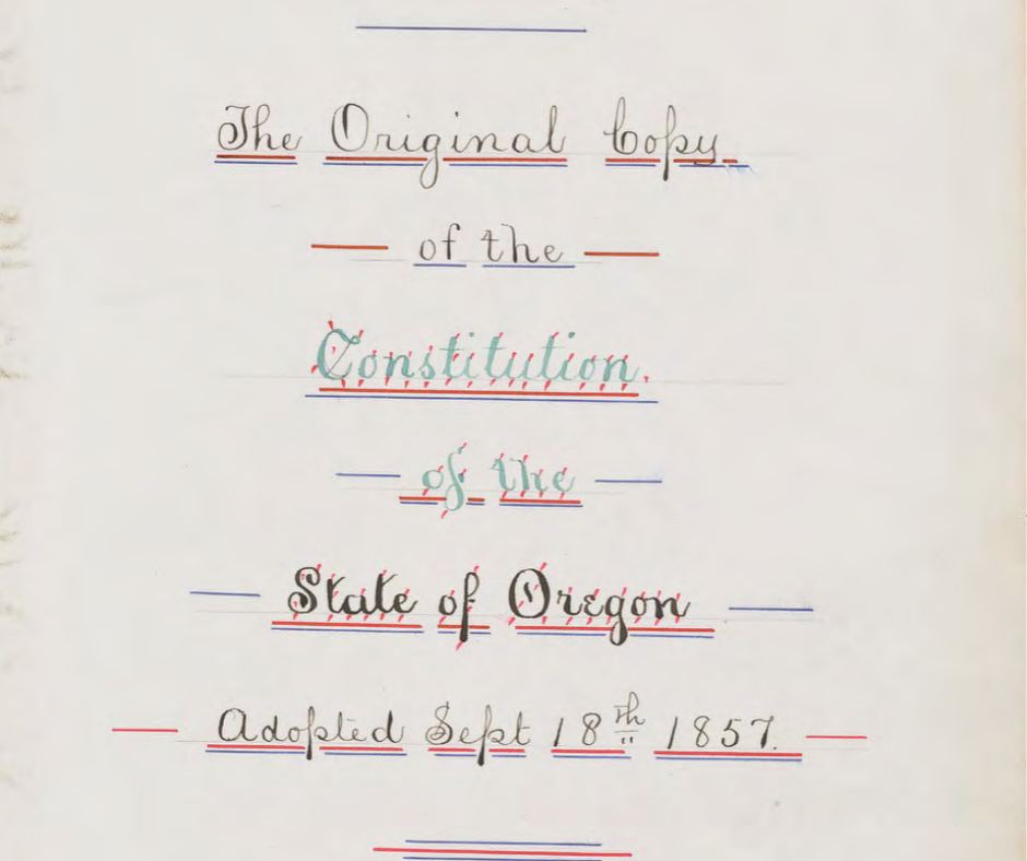 Oregon Constitution Lesson Plan