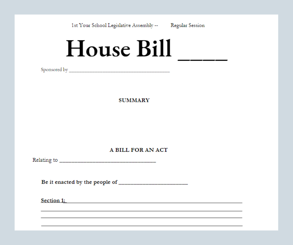 Draft a Class Bill