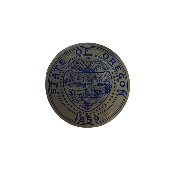 Gold Oregon State Seal Sticker - Visit the Oregon Capitol